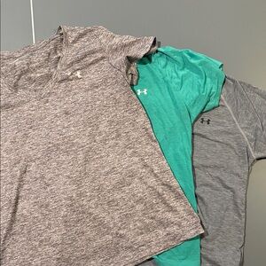 Under Armour Women's T-Shirt Trio - Heather Gray, Teal, Charcoal